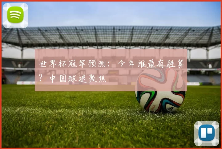 世界杯冠军预测:今年谁最有胜算?中国球迷聚焦