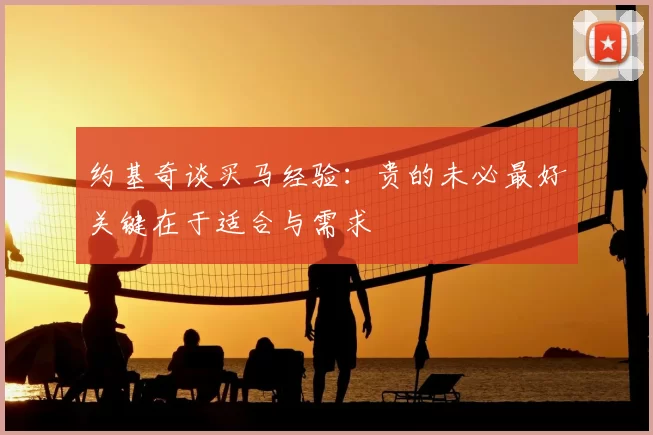 约基奇谈买马经验：贵的未必最好关键在于适合与需求