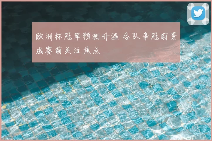 欧洲杯冠军预测升温 各队争冠前景成赛前关注焦点
