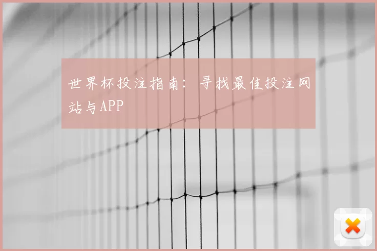 世界杯投注指南：寻找最佳投注网站与APP